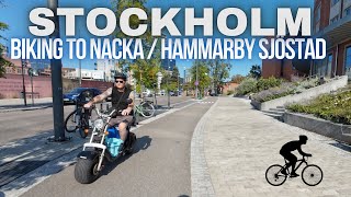 Biking in Stockholm Nacka and Hammarby Sjöstad [upl. by Schellens]