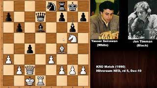 Yasser Seirawan vs Jan Timman 1990 [upl. by Cesaro]