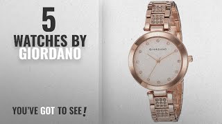 Top 10 Giordano Watches 2018 Giordano Analog White Dial Womens Watch  A203733 [upl. by Leumek]