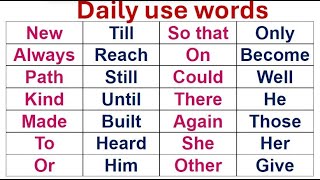 Daily use Words  Spoken English [upl. by Bradwell]