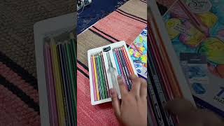 Unboxing watercolour pencils unboxing drawing [upl. by Dlawso]