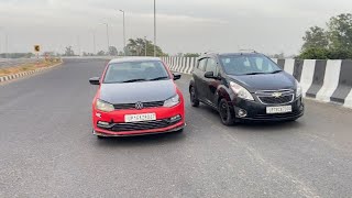 Polo tdi diesel 🔥 Vs Chevrolet Beat petrol 💨  drag race [upl. by Luapnoj]