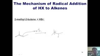 Chapter 12 – Radical Chemistry Part 3 of 6 Adding HBr to alkenes [upl. by Airdnaxela236]