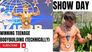 SHOW DAY  WINNING TEENAGE BODYBUILDING technically [upl. by Sholom]