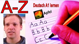 Deutsches Alphabet  Schreiben  Aussprache lernen  Anlaut  Buchstabieren  Buchstaben AZ German [upl. by Adnohser973]