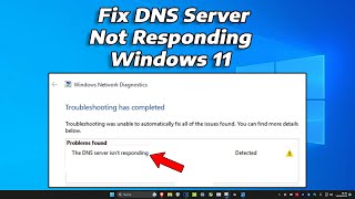 How to Fix DNS Server Not Responding On Windows 1110 WiFi or Ethernet Connection 2024 [upl. by Sandry630]