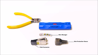 Shielded RJ45 connector for field assembly Tutorial [upl. by Brandon]