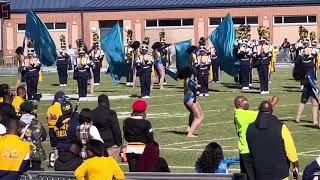 North Carolina AampT GHOE HOMECOMING Cheerleaders Dancers Marching Band HalfTime Performance 2023 [upl. by Friedlander]