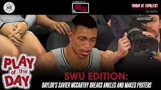 Play of the Day  Baylor’s Xavier McCarthy Breaks Ankles and Makes Posters  SimWorld Sports [upl. by Ebner145]