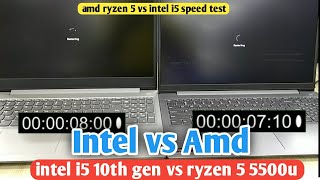 ryzen 5 vs Intel i5 speed test  ryzen 5 5500u vs intel i5 10th gen  amd ryzen vs Intel  windows11 [upl. by Surovy]