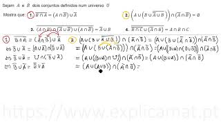 Propriedades das Operações entre Conjuntos  Demonstrações [upl. by Alleacim]