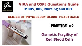 Experiment 2  Osmotic fragility of RBCs  Physiology VIVA and OSPE Guide [upl. by Latashia]