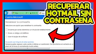 ✅COMO RECUPERAR HOTMAIL SIN CONTRASEÑA [upl. by Enad106]