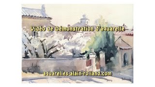 Démonstration daquarelle sur le thème du village de Lagnes [upl. by Nuncia]