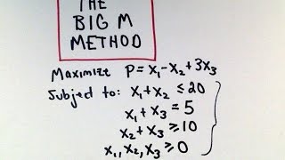 ❖ The Big M Method  Maximization with Mixed Constraints ❖ [upl. by Lacagnia]