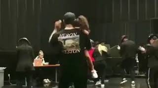 Chris Brown practicing choreography with DAUGHTER [upl. by Gnol]