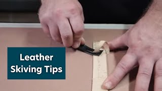 Tips for Skiving Leather [upl. by Ahsied]