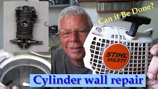 Stihl 2 Cycle Cylinder Wall Repair MS271 [upl. by Fang]