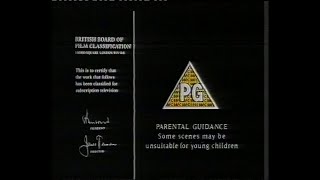 BBFC PG Titlecard The Movie Channel  1991 [upl. by Malan361]