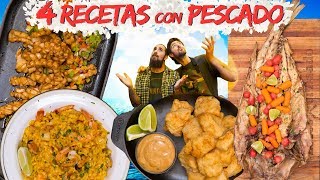 4 Recetas con Pescado  Cook amp Laucha 2x1 [upl. by Gilliette]