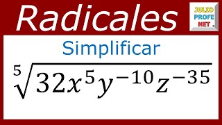 SIMPLIFICACIÓN DE EXPRESIONES CON RADICALES  Ejercicio 5 [upl. by Rus]