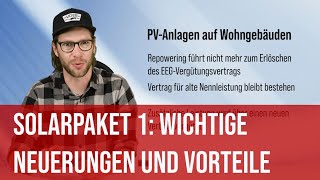 🌞 Solarpaket 1 – Neuerungen für Balkonkraftwerke und Solaranlagen 🌞 [upl. by Leinoto]