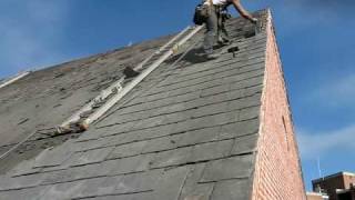 Removing Old Slate Roofing In Lancaster Pa [upl. by Atina]