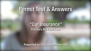 Florida No Fault Insurance  Florida Permit Test [upl. by Alla]