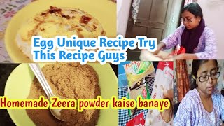 Homemade Zeera powder kaise BanayeEgg Unique Recipe Try This Recipe guys 🥹 [upl. by Leirda450]