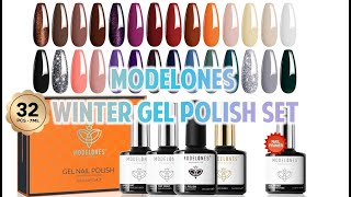 MODELONES WINTER GEL POLISH 32 PIECE SET [upl. by Yrome133]