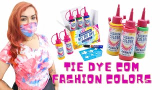 Como Fazer Tie Dye com a Tinta Fashion Colors Aquarela Silk [upl. by Rosene]