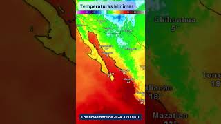 Temperaturas mínimas notablemente frías en zonas del Noroeste y Norte de la República Mexicana [upl. by Laehcym]