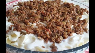 Mercimek Soslu Kıymalı Makarna Salatası  Nefis Lezzet [upl. by Schiffman]