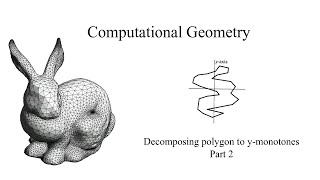 33 Decomposing polygon to ymonotones  Part 2  Computational Geometry  Polygon Triangulation [upl. by Jaycee]