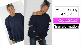 Refashion An Old Sweater  No Sew DIY Project  Colleen G Lea [upl. by Sandor753]