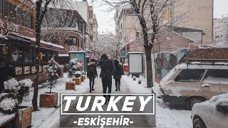 Winter Walk in Turkey Eskisehir  4K [upl. by Irep]