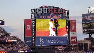 NY Mets Old Timers Day Ceremonial First Pitch Mike Piazza Cleon Jones Jay Hook amp Willie Mays’ son [upl. by Bryanty]