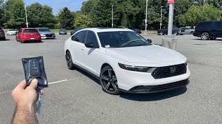 2023 Honda Accord Hybrid Sport Start Up Test Drive Walkaround POV and Review [upl. by Eimor]