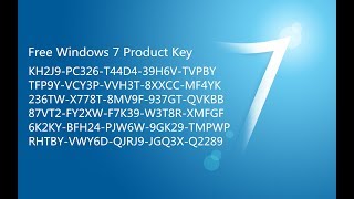 Windows 7 Product Key  How to Activate Windows 7 Professional [upl. by Arjun]