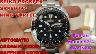 SOLD SEIKO PROSPEX SRPE03K1 KING TURTLE DIVER BLACK WAFFLE DIAL MULUS FULLSET FOLLOW IG LakoneWatch [upl. by Aerdnac148]