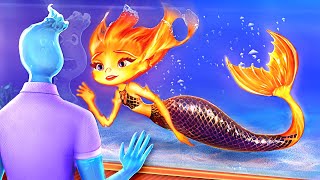 Ember e Wade di ELEMENTAL Hanno dei Figli Ember Diventa una SIRENA [upl. by Enileda]