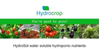 Introducing Hydrocrop HydroSol water soluble hydroponic nutrients [upl. by Aicilegna]