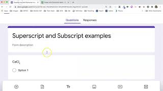 How to Insert Superscript Subscript and Exponents in Google Forms [upl. by Quinta692]