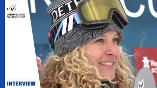 Lindsey Jacobellis  quotIm really happyquot  Feldberg  Ladies SBX  FIS Snowboard [upl. by Brinson]