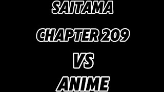 Saitama chapter 209 vs anime [upl. by Hgielsel]