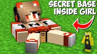 I found the MOST SECRET BASE INSIDE THE TNT GIRL in Minecraft  NEW SECRET TNT DOOR [upl. by Zahavi635]