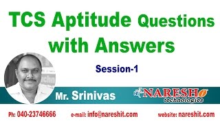 TCS Aptitude Questions with Answers Session  1  CRT Training [upl. by Chere]