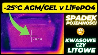 Ile pojemności traci akumulatora ZIMĄ AGM GEL i LiFePO4 S6E008 [upl. by Grew]