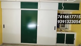 Aluminium cupboards sliding doors  hyderabad  telugu [upl. by Harbert]