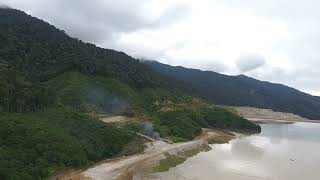 Tailings dam at Hidden Valley gold mine PNG [upl. by Ainit218]